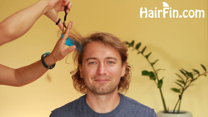 Men's layered DIY home haircut